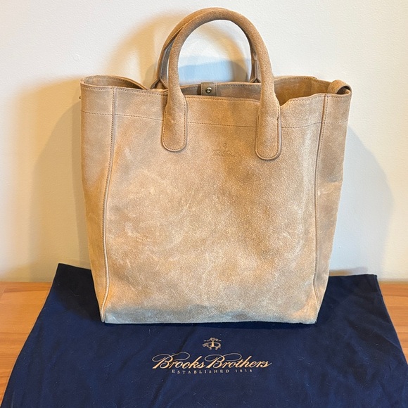 Brooks Brothers Handbags - Brooks Brothers Suede Luxury Handbag